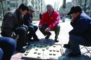 Dan Ben-Canaan (center) with Harbin residents