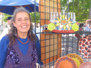 Ceramicist Lynda Feman (photo by Esther Hecht).