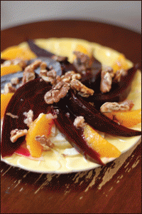 Roasted Beet and Orange Salad. Photo courtesy of Rivka Friedman.