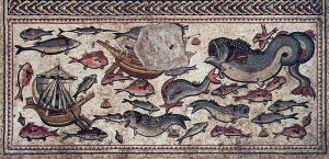 End panel of the mosaic floor Nicky Davidov/Courtesy of the Israel Antiquities Authority