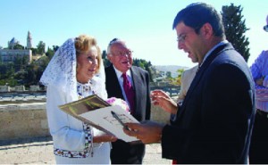 Farber (at right) also helps Americans who want a wedding in Israel. Courtesy of ITIM