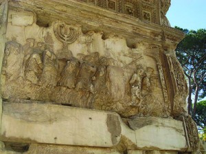 A relief on the Arch of Titus.