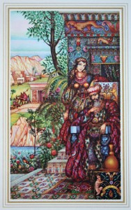 Esther and Mordechai.  Le Livre d'Esther. Paris, 1925 Reproduced with the cooperation of  The Arthur Szyk Society, www.szyk.org 