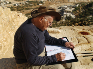 Archaeologist Ehud Netzer at work at Herodium. Photo by Andrei Vainer/The Israel Museum, Jerusalem.