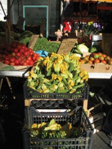 Vegetables for sale at the Mercato Centrale. Photo by Elin Schoen Brockman.