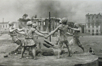 'Memories of a Peaceful Time, Stalingrad,'  Emmanuel Evzerikhin. Loan from Teresa and Paul Harbaugh. Photo: CU Art Museum.