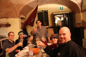 Chef Avicam Gitlin (center) and culinary tourists enjoying one of his food tours. All photos courtesy of Avicam Gitlin