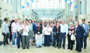 Delegates at at the Sarah Wetsman Davidson Hospital Tower. 