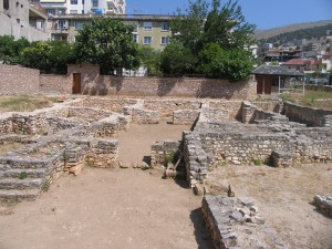 Ruins of the synagogue in Sarande. Photo by Esther Hecht.