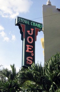 Joe's Stone Crab in Miami Beach.