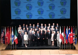 Dr. Adam Stabholz (top); the first meeting of the Alliance of Oral Health Across Borders. Photos courtesy of Dr. Adam Stabholz.