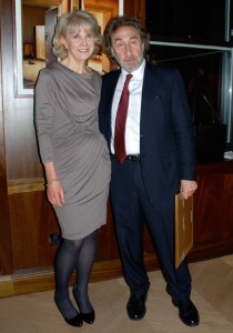 Ribalow prizewinner Howard Jacobson (right) with the ceremony's keynote speaker, writer  Anne Sebba. Photo by Yasmin Keats/Hadassah UK.