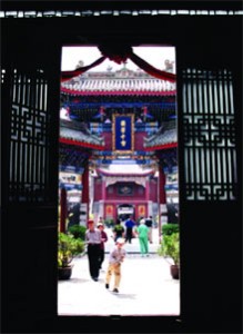 Photo by Joy Katzen-Guthrie Gates of the Ancients Interior of a museum complex in Kaifeng that houses models and paintings of the historic city.