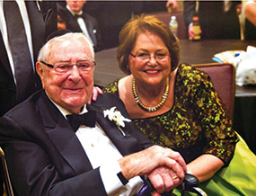 Laurie Wener with her father, Louis Barnett.