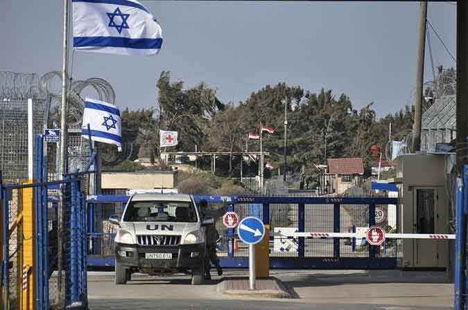 A crossing gate on the Israel-Syria border. Wikimedia.