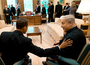 Obama (left) and Netanyahu.