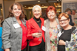 Hadassah President Marcie Natan (second from left) with celebrants at Hadassah's housewarming party.