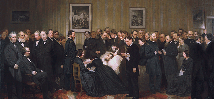 Alonzo Chappel’s rendering of Lincoln’s deathbed scene. Courtesy of the Chicago History Museum.
