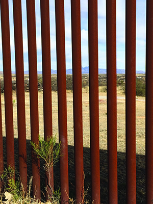 Arizona as seen from the Mexican border. All photos by Roberta Elliott.