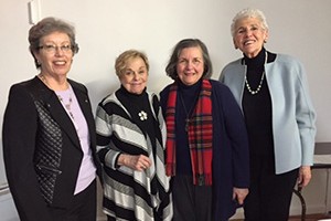 (from left) Rae Gurewitsch, Judy Padolf, Ruth Cole and Ruth Grossberg.