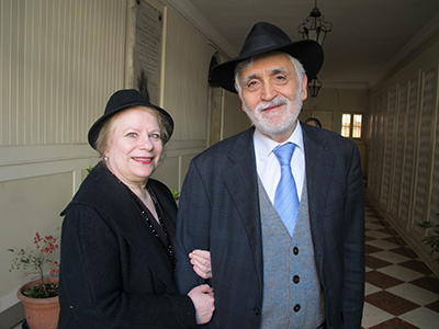 Chief Rabbi Scialom Bahbout and Lenore Rosenberg Bahbout. Photo by Ruth Ellen Gruber.