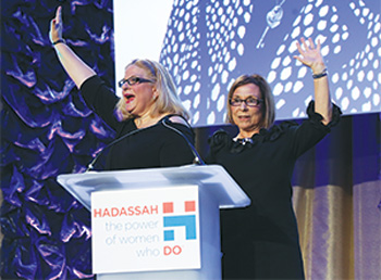 Convention chair Carol Ann Schwartz (left) and vice chair Merna Shapiro.