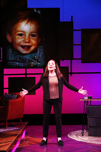 Monica Piper in her one-woman show 'Not that Jewish.' Photo by Carol Rosegg.