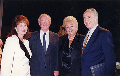 From left: Marlene Post, Yitzhak Rabin, Deborah Kaplan and Shimon Peres.