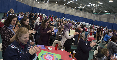 Participants at the third annual Muslim & Jewish Women Leadership Conference. Photo courtesy of Drew University/Karen Mancinelli.