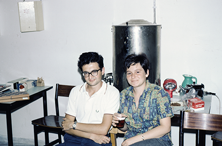 Patricia and Lionel Levinson waiting for the all clear in an air raid shelter during the Six-Day War.