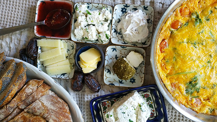 Israeli breakfast at home - a healthy start to the day